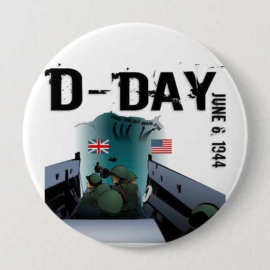 D-DAY 1944年6月6日 缶バッジ (正面)