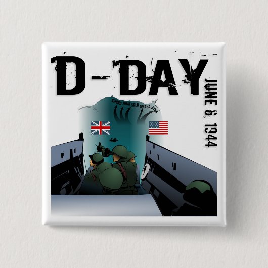 D-DAY 1944年6月6日 缶バッジ (正面)