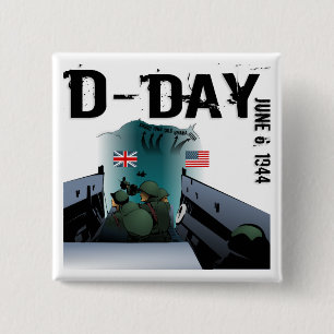 D-DAY 1944年6月6日 缶バッジ
