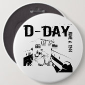 D-DAY 1944年6月6日 缶バッジ (正面&裏面)