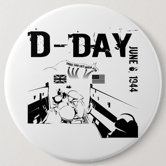D-DAY 1944年6月6日 缶バッジ (正面)