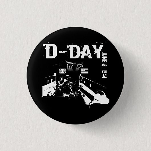 D-DAY 1944年6月6日 缶バッジ (正面)