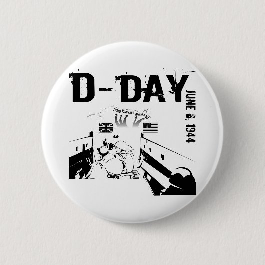 D-DAY 1944年6月6日 缶バッジ (正面)