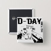 D-DAY 1944年6月6日 缶バッジ (正面&裏面)