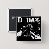 D-DAY 1944年6月6日 缶バッジ (正面&裏面)