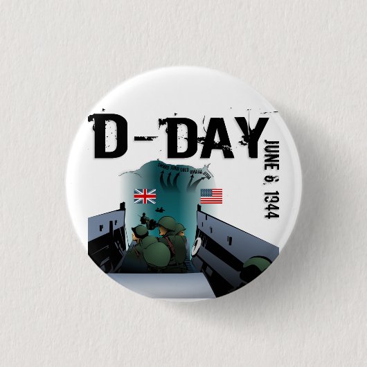 D-DAY 1944年6月6日 缶バッジ (正面)