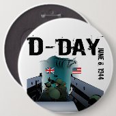 D-DAY 1944年6月6日 缶バッジ (正面&裏面)