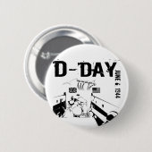 D-DAY 1944年6月6日 缶バッジ (正面&裏面)