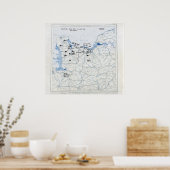 D-Day 2400の米国12番目の陸軍の位置マップ ポスター (キッチン)