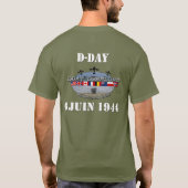 D-Day 6 juin 1944 Vert Tシャツ (裏面)
