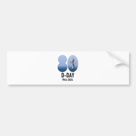 D-Day 80 - 1944-2024 バンパーステッカー (正面)