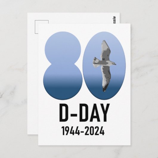 D-Day 80 - 1944-2024 ポストカード (正面/裏面)