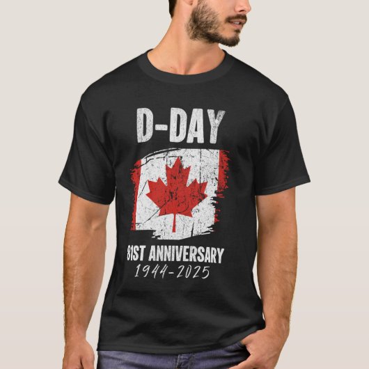 D-Day 81周年記念日 1944-2025 ベテラン Tシャツ (正面)