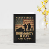 D-day 81th Anniversary Normandy 1944軍隊Trib カード (黄色い花)