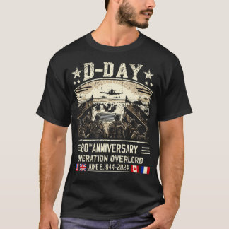 D-Day Dwight D. Eisenhower引用文D-Day 80th Annive Tシャツ