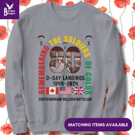 D-DAY LANDINGS 80周年軍人の色 スウェットシャツ