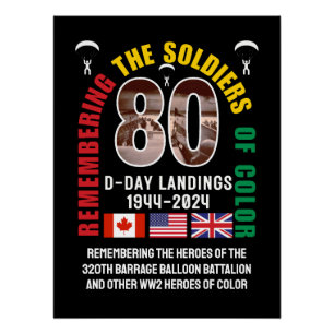 D-DAY LANDINGS 80周年軍人の色 ポスター