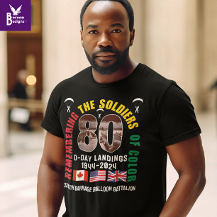D-DAY LANDINGS 80周年軍人の色 Tシャツ