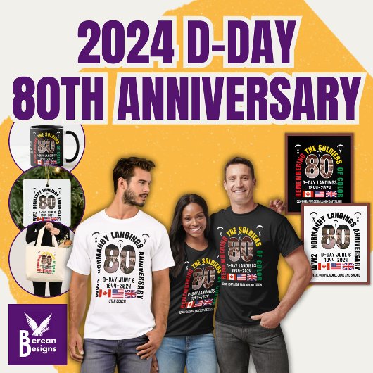 D-DAY LANDINGS 80周年軍人の色 Tシャツ