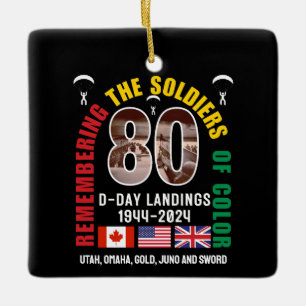 D-DAY NORMANDY LANDINGS第2次世界大戦80周年 セラミックオーナメント