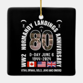 D-DAY NORMANDY LANDINGS第2次世界大戦80周年 セラミックオーナメント (裏面)