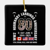 D-DAY NORMANDY LANDINGS第2次世界大戦80周年 セラミックオーナメント (正面)