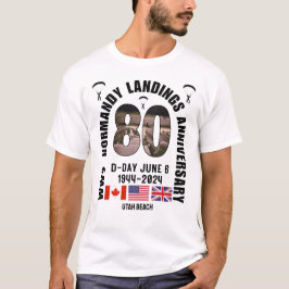 D-DAY NORMANDY LANDINGS第2次世界大戦80周年 Tシャツ