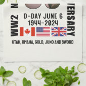 D-DAY NORMANDY LANDINGS第2次世界大戦80th Anniv Souvenir キッチンタオル (折り畳み)