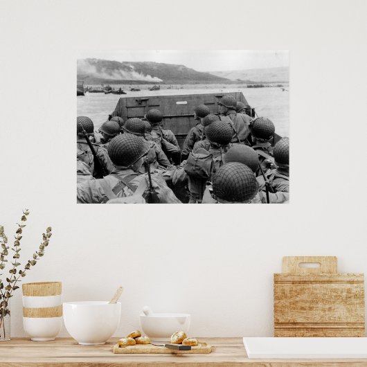 D-DAY Omaha Beach Landing Craft World War II ポスター (キッチン)