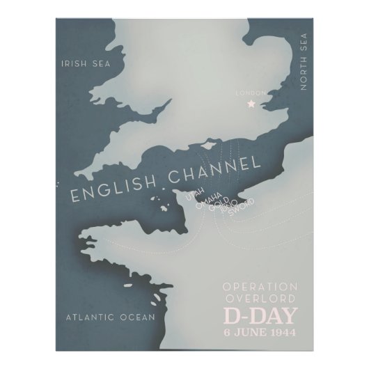 D-Day Operation overlord軍隊ポスター。 フォトプリント (正面)