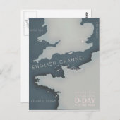 D-Day Operation overlord Military poster. ポストカード (正面/裏面)