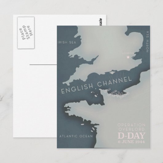 D-Day Operation overlord Military poster. ポストカード (正面/裏面)