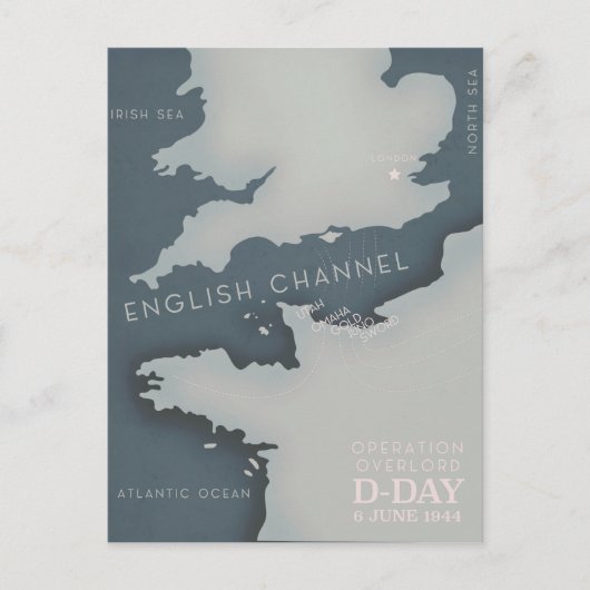 D-Day Operation overlord Military poster. ポストカード (正面)