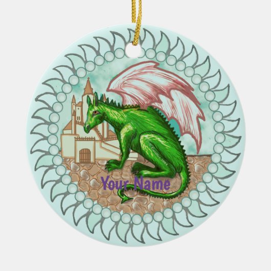 D Dragon ornament セラミックオーナメント (正面)