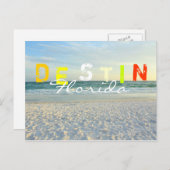 D E S T I Nフロリダ州ビーチおもしろい色 ポストカード (正面/裏面)