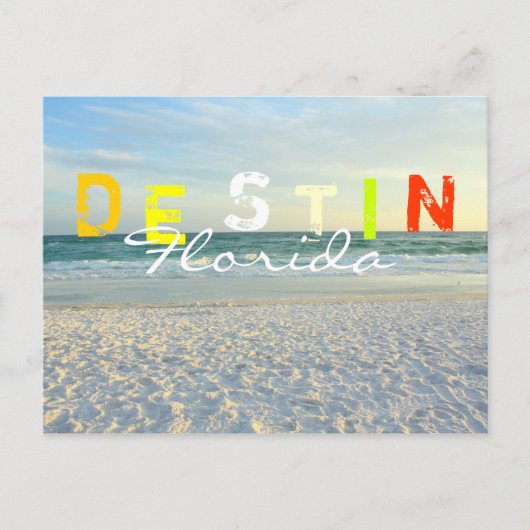 D E S T I Nフロリダ州ビーチおもしろい色 ポストカード (正面)