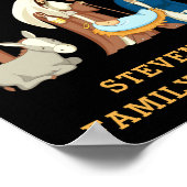 D Family Christmas Baby In A Manger  ポスター (角)