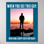 D Funny 50th Milestone Birthday  ポスター (正面)