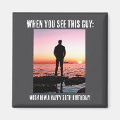 D Funny 50th Milestone Birthday  マグネット (正面)