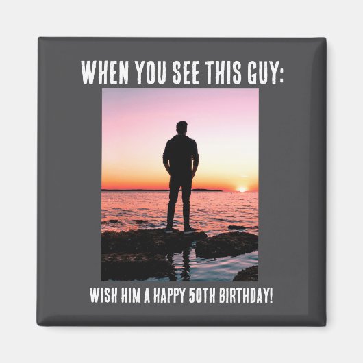 D Funny 50th Milestone Birthday  マグネット (正面)