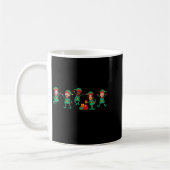D Funny Face Photo Christmas Elf コーヒーマグカップ (左)