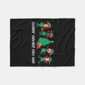 D Funny Face Photo Christmas Elf  フリースブランケット (正面(横))