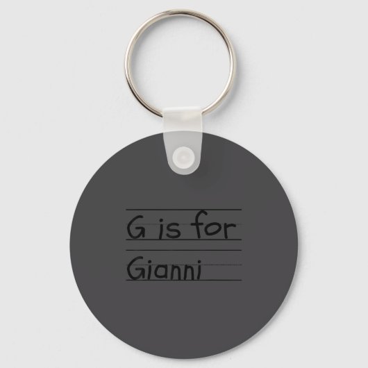 D G Is For Gianni Name Student Kindergarten  キーホルダー (正面)