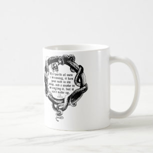 D.H. ローレンスの引用文のマグ、ヘビのマグ コーヒーマグカップ