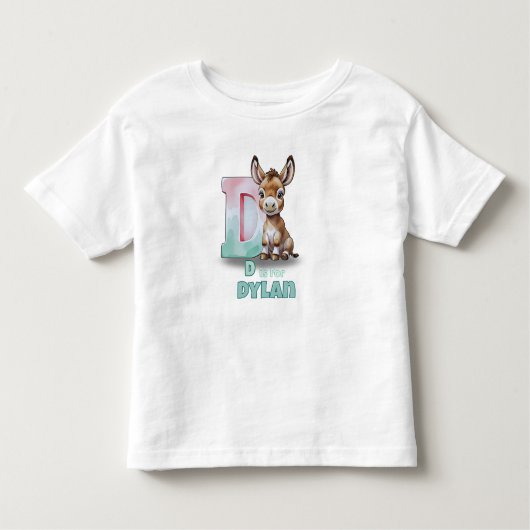 D is for Dylan – Personalized Toddler T-Shirt  トドラーTシャツ (正面)