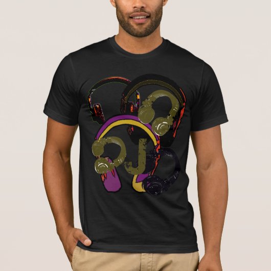 d.jの. .ヘッドフォンのグラフィック tシャツ (正面)