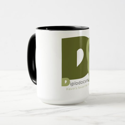 D like Diplodocus Mug マグカップ (正面左)