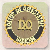 D.O. バッジのOSTEOPATHY vitruvian人の博士 コースター (正面)