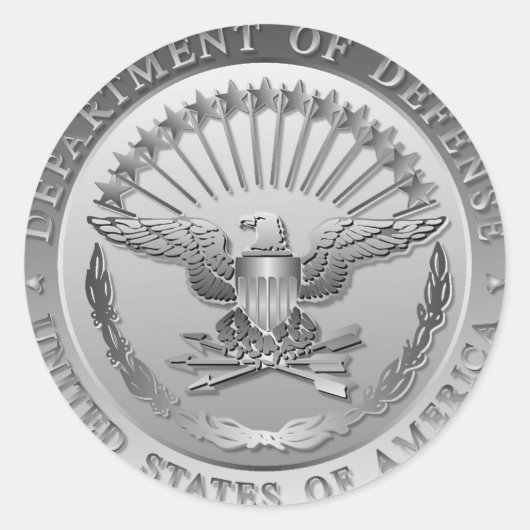 D.O.D政府のエンブレム ラウンドシール (正面)