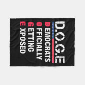 D.o.g.e ドージ 政府効率省 U フリースブランケット (正面(横))